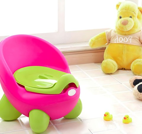 Nocnik toaleta sedes dla dzieci wyjmowany wkład antypoślizgowe nóżki różowo-zielony ECOTOYS ECOTOYS
