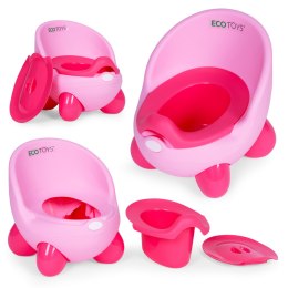 Nocnik toaleta sedes dla dzieci wyjmowany wkład antypoślizgowe nóżki różowy ECOTOYS ECOTOYS