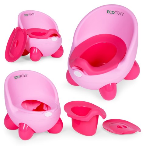 Nocnik toaleta sedes dla dzieci wyjmowany wkład antypoślizgowe nóżki różowy ECOTOYS ECOTOYS