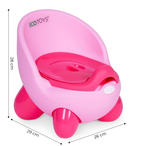 Nocnik toaleta sedes dla dzieci wyjmowany wkład antypoślizgowe nóżki różowy ECOTOYS ECOTOYS