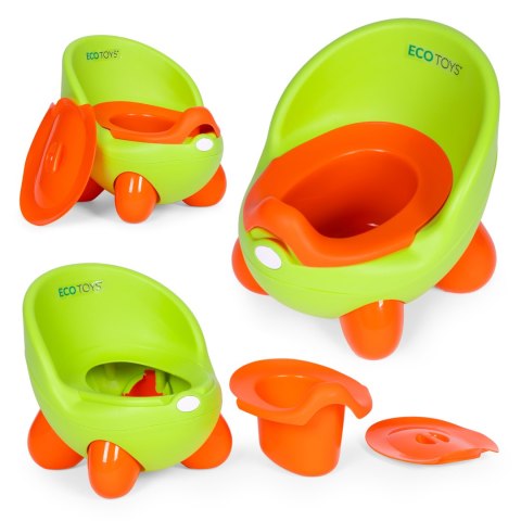 Nocnik toaleta sedes dla dzieci wyjmowany wkład antypoślizgowe nóżki zielony ECOTOYS ECOTOYS