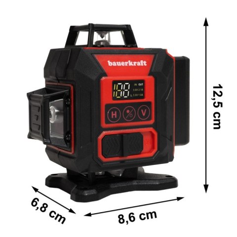 Poziomica laserowa płaszczyznowa zielony laser krzyżowy 360° 4D 16 linii LONGWELL INDUSTRIAL LTD