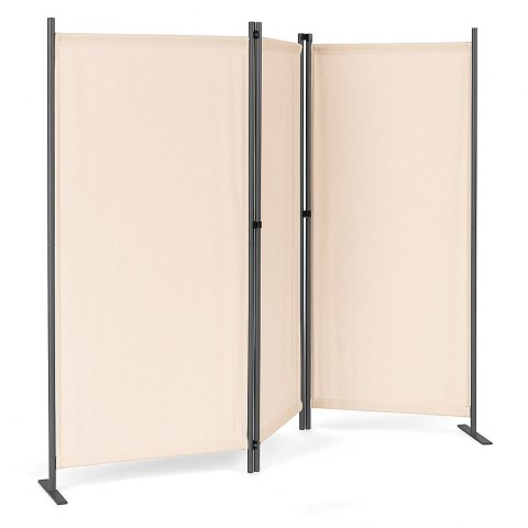 Składany parawan ogrodowy pokojowy 3-panelowy 167x164 cm beżowy MultiGarden MultiGarden