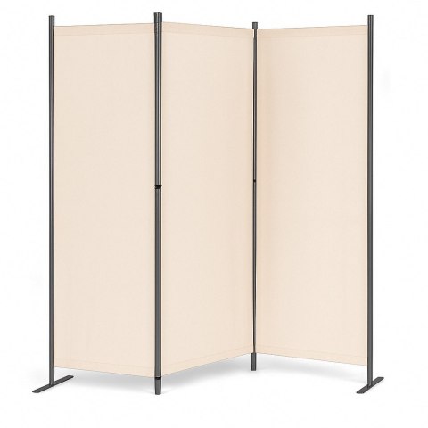 Składany parawan ogrodowy pokojowy 3-panelowy 167x164 cm beżowy MultiGarden MultiGarden