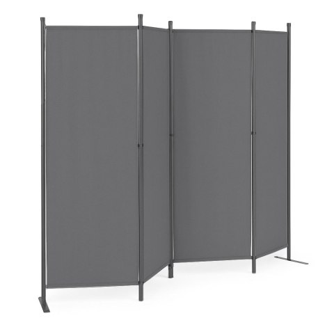 Składany parawan ogrodowy pokojowy 4-panelowy 167x216 cm szary MultiGarden MultiGarden