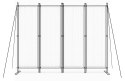 Składany parawan ogrodowy pokojowy 4-panelowy 167x216 cm szary MultiGarden MultiGarden