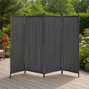 Składany parawan ogrodowy pokojowy 4-panelowy 167x216 cm szary MultiGarden MultiGarden