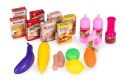 Wózek na zakupy sklepowy do supermarketu kuchni 18 akcesoriów szary