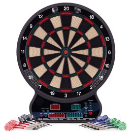 Elektroniczna tarcza do darta gry w rzutki lotki tablica LCD 42 cm 27 gier zestaw 12 rzutek MULTISTORE