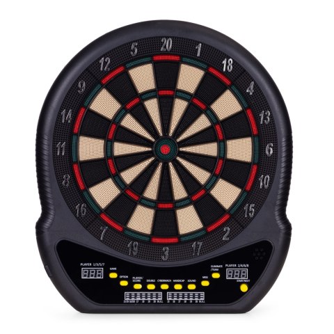 Elektroniczna tarcza do darta gry w rzutki lotki tablica LCD 48 cm 27 gier zestaw 12 rzutek MULTISTORE