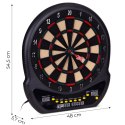 Elektroniczna tarcza do darta gry w rzutki lotki tablica LCD 48 cm 27 gier zestaw 12 rzutek MULTISTORE
