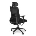 Fotel biurowy obrotowy ergonomiczny regulacja wysokości czarny ModernHome ModernHome