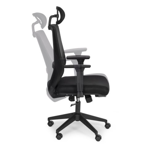 Fotel biurowy obrotowy ergonomiczny regulacja wysokości czarny ModernHome ModernHome