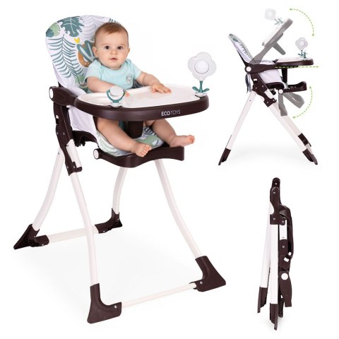 Fotelik krzesełko do karmienia dzieci składane + zabawki ECOTOYS ECOTOYS