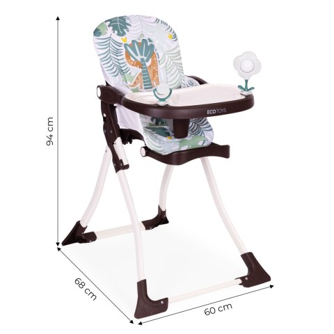 Fotelik krzesełko do karmienia dzieci składane + zabawki ECOTOYS ECOTOYS