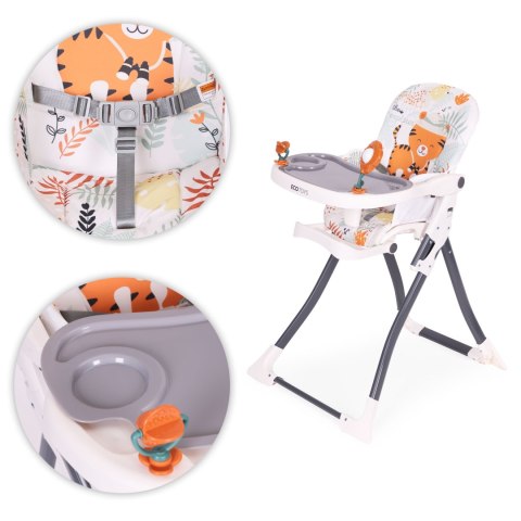 Fotelik krzesełko do karmienia dzieci składane + zabawki ECOTOYS ModernHome
