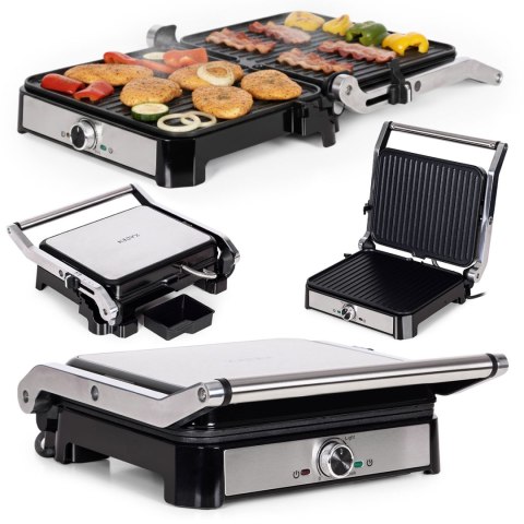 Grill elektryczny kontaktowy ryflowany opiekacz do panini kanapek 2000W KADEN KADEN