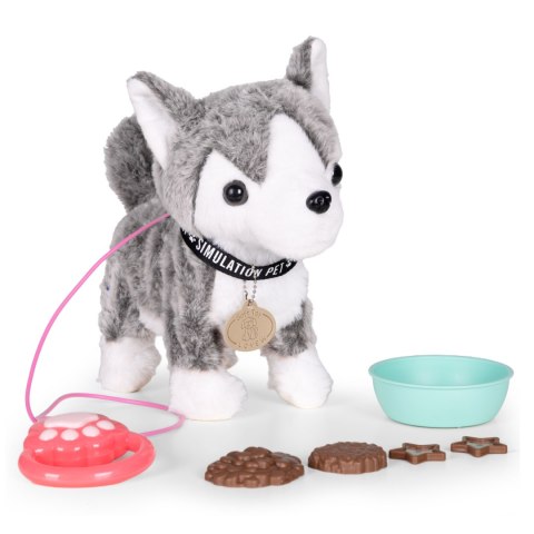 Interaktywny piesek na smyczy husky chodzi i merda ogonem melodyjki MULTISTORE