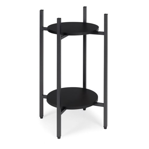 Kwietnik stojący stojak na kwiaty ozdoby 2 poziomy czarny ModernHome ModernHome