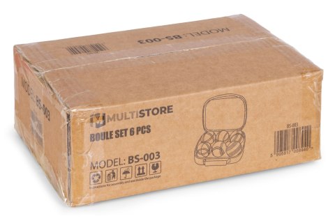 Zestaw do gry w bule kule boules petanque 6 szt. + etui i akcesoria MULTISTORE