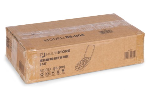Zestaw do gry w bule kule boules petanque 8 szt. + etui i akcesoria MULTISTORE