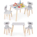 Zestaw mebli dla dzieci stolik + 2 krzesła koala ECOTOYS ECOTOYS