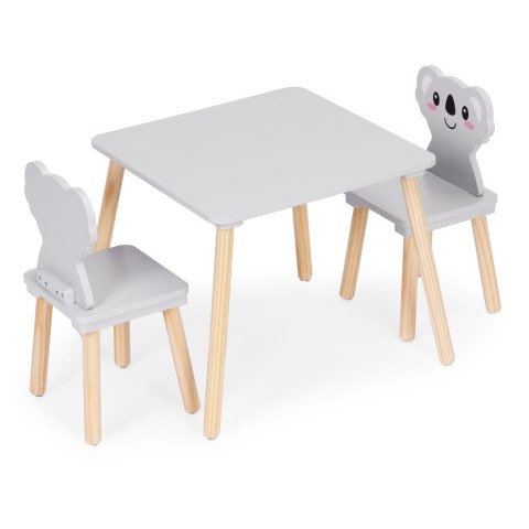 Zestaw mebli dla dzieci stolik + 2 krzesła koala ECOTOYS ECOTOYS