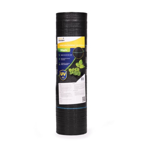 Agrowłóknina czarna agrotkanina UV 90g mata antychwastowa 1,6x100m kołki MulltiGarden MultiGarden