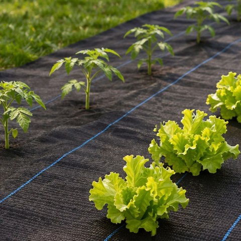 Agrowłóknina czarna agrotkanina UV 90g mata antychwastowa 1,6x50m kołki MulltiGarden MultiGarden