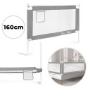 Barierka ochronna na łóżko 160 cm osłona zabezpieczenie dla dzieci ECOTOYS ECOTOYS
