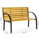 Drewniana ławka ogrodowa z oparciem 122x57 cm parkowa MultiGarden MultiGarden