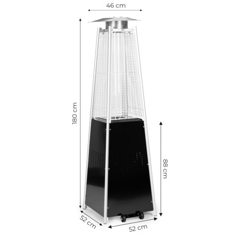 Ogrzewacz parasol gazowy 180 cm grzejnik 11.5 kW na ogród patio reduktor wąż pokrowiec MultiGarden MultiGarden