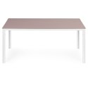 Stół ogrodowy 6-osobowy 156x78 cm polywood meble na taras beżowe białe MultiGarden MultiGarden