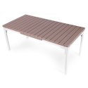 Stół ogrodowy rozkładany 180-240 cm do 12 os. stal HDPE beżowy MultiGarden MultiGarden