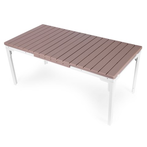 Stół ogrodowy rozkładany 180-240 cm do 12 os. stal HDPE beżowy MultiGarden MultiGarden
