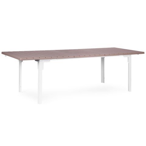 Stół ogrodowy rozkładany 180-240 cm do 12 os. stal HDPE beżowy MultiGarden MultiGarden