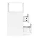 Szafka nocna z oświetleniem LED stolik do sypialni 2 szuflady biała ModernHome ModernHome
