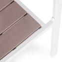 Zestaw 2 krzeseł ogrodowych na taras balkon stal HDPE beżowe białe MultiGarden MultiGarden