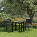 Zestaw 2 krzeseł ogrodowych na taras balkon stal HDPE czarne MultiGarden MultiGarden