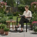 Zestaw 2 krzeseł ogrodowych na taras balkon stal HDPE czarne MultiGarden MultiGarden