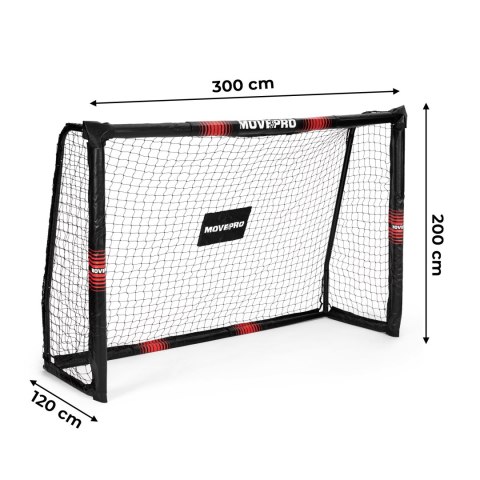 Bramka piłkarska z siatką do piłki nożnej 300x200x120 cm MOVEPRO MOVEPRO