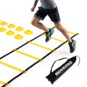 Drabinka koordynacyjna do ćwiczeń 6 m zestaw piłkarski pachołki torba MOVEPRO MOVEPRO