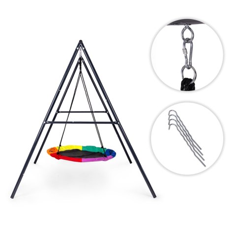 Huśtawka ogrodowa dla dzieci bocianie gniazdo 100 cm stalowy stelaż ECOTOYS ECOTOYS