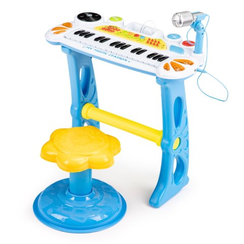 Keyboard organki pianinko z mikrofonem mp3 niebieskie MULTISTORE