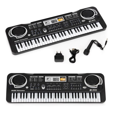 Keyboard pianino dla dzieci z mikrofonem + zasilacz MULTISTORE