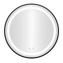 Lustro łazienkowe LED okrągłe ścienne 80 cm 3 barwy anti-fog włącznik dotykowy ModernHome ModernHome