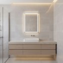 Lustro łazienkowe LED ścienne 50x70 cm 3 barwy włącznik dotykowy ModernHome ModernHome