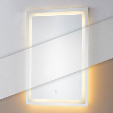 Lustro łazienkowe LED ścienne 50x70 cm 3 barwy włącznik dotykowy ModernHome ModernHome