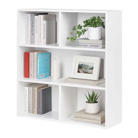Nowoczesny regał stojący do salonu i sypialni 3 poziomy biały ModernHome ModernHome