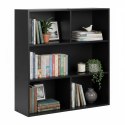 Nowoczesny regał stojący do salonu i sypialni 3 poziomy czarny ModernHome ModernHome